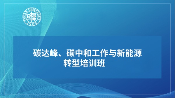 碳达峰、碳中和工作与新能源转型培训班专题